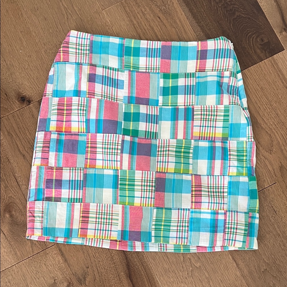 Talbots Multicolor Patchwork A-Line Skirt - Size … - image 2